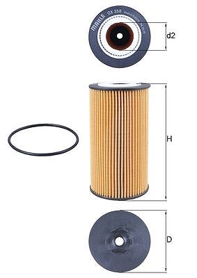 Mahle Ölfilter [Hersteller-Nr. OX358D] für VW, Audi