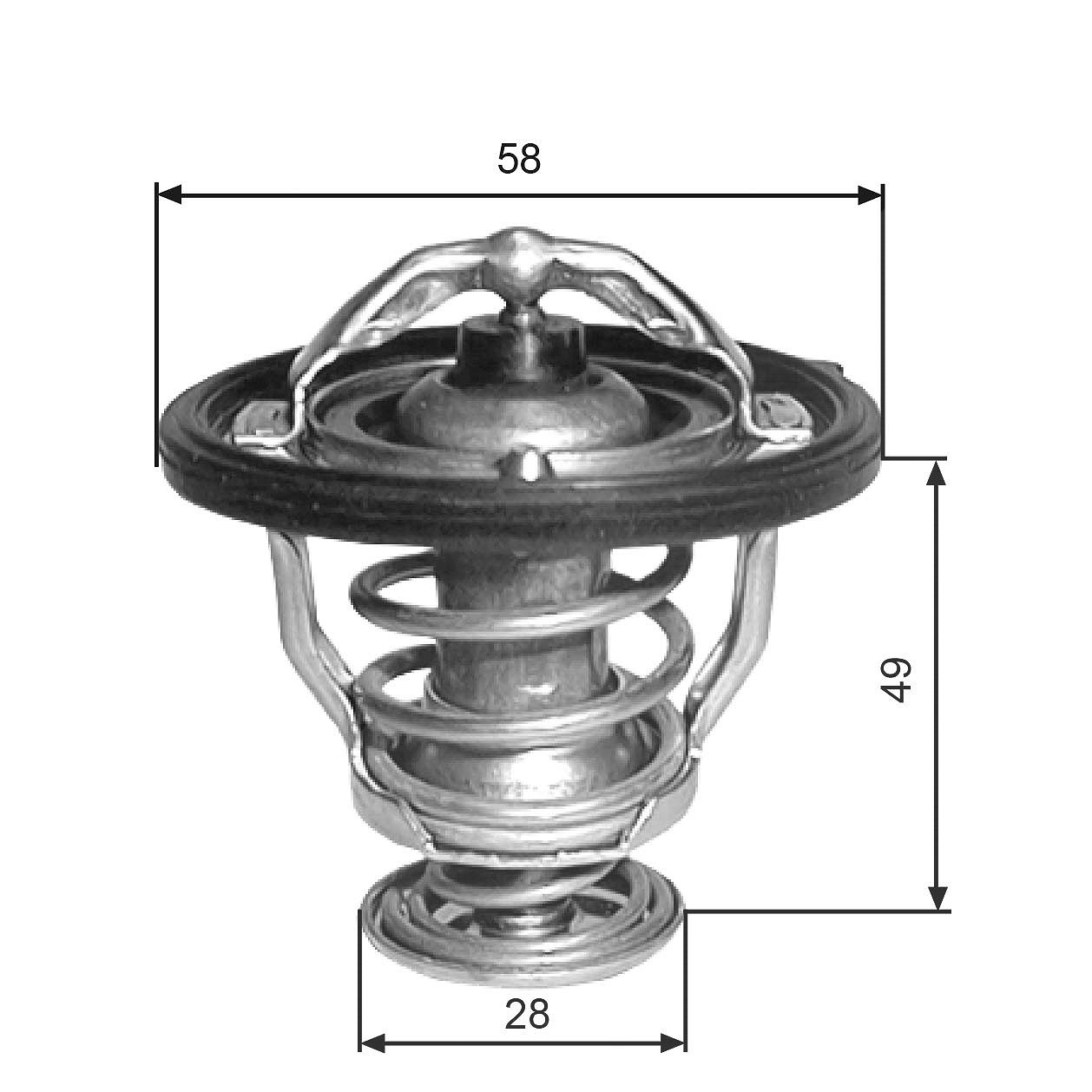 Gates Thermostat, Kühlmittel [Hersteller-Nr. TH33682G1] für Hyundai, Kia
