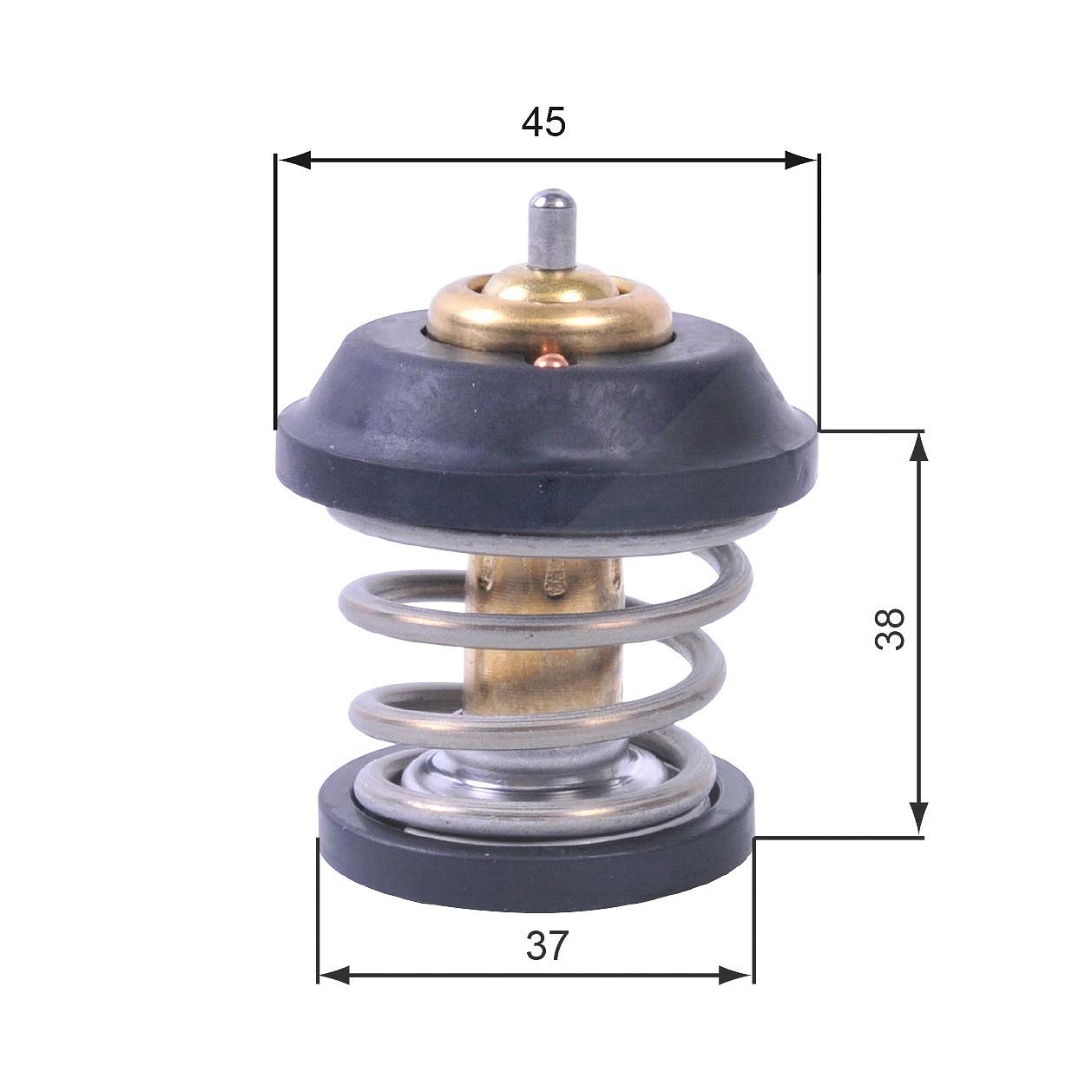 Gates Thermostat, Kühlmittel [Hersteller-Nr. TH42995G1] für Skoda, Audi, VW, Seat