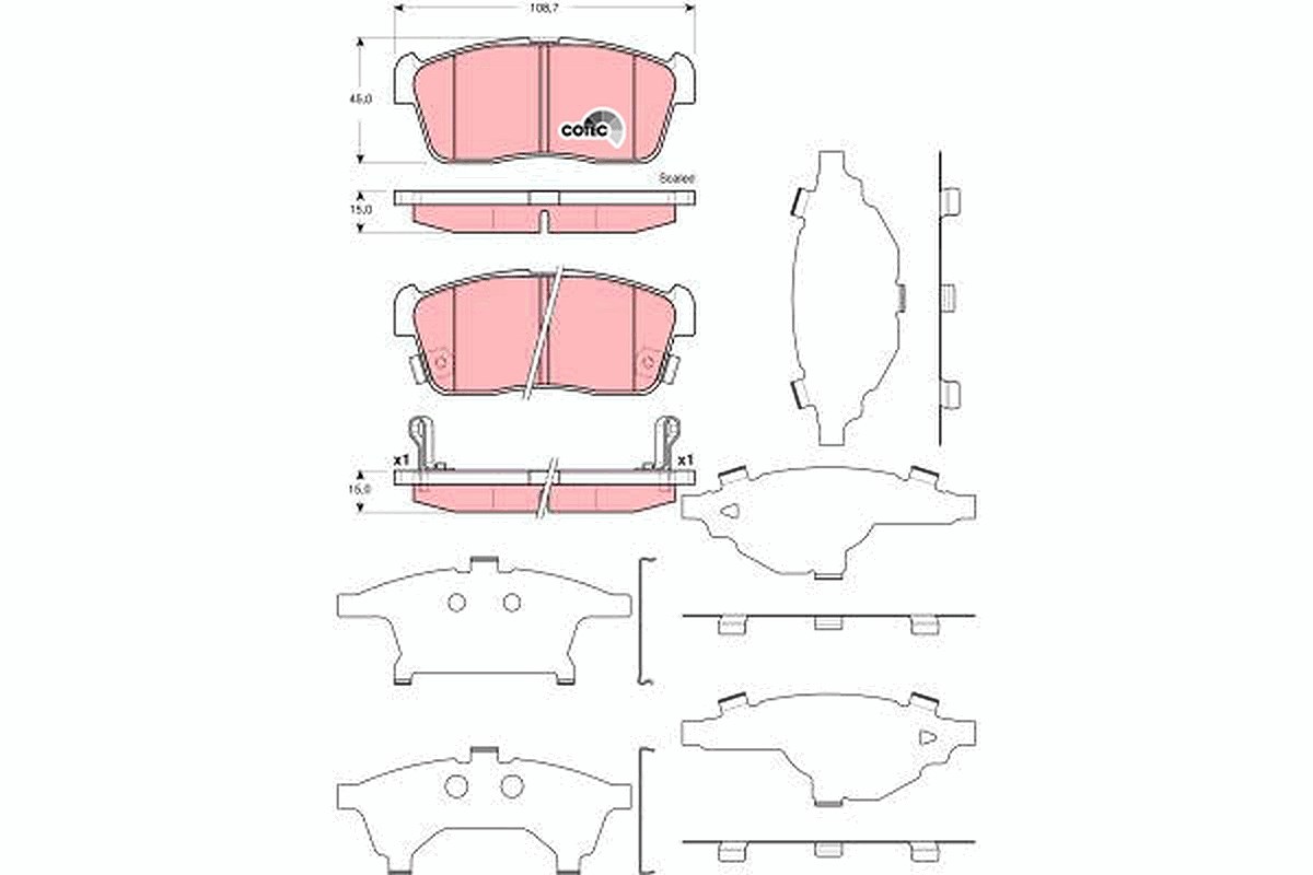 Trw Bremsbelagsatz, Scheibenbremse [Hersteller-Nr. GDB3359] für Daihatsu, Subaru, Suzuki