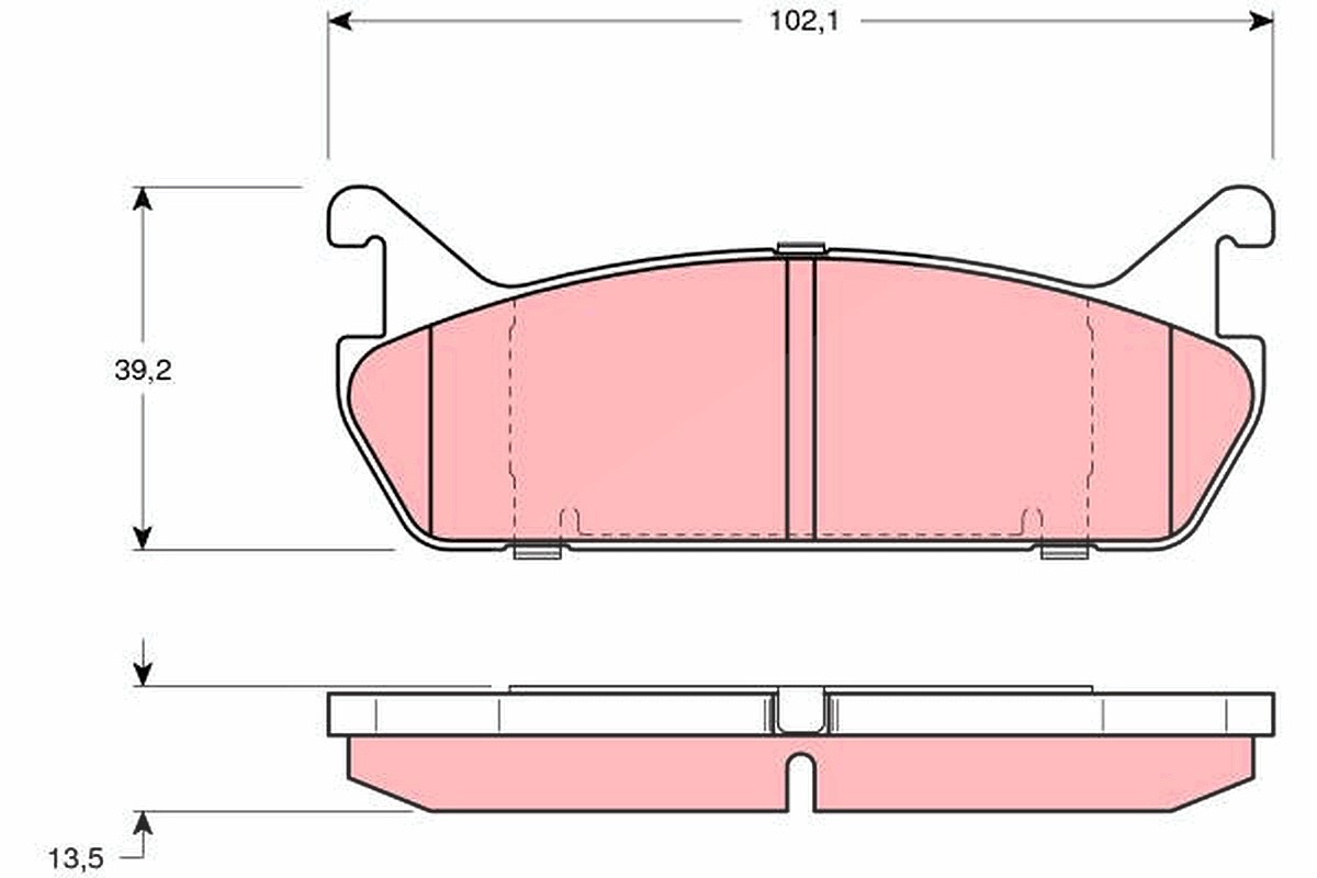 Trw Bremsbeläge hinten (Satz) [Hersteller-Nr. GDB887] für Mazda, Daihatsu, Suzuki