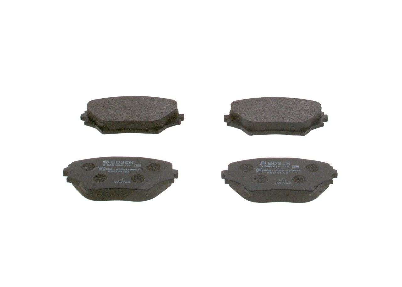 Bosch Bremsbelagsatz, Scheibenbremse [Hersteller-Nr. 0986424719] für Toyota