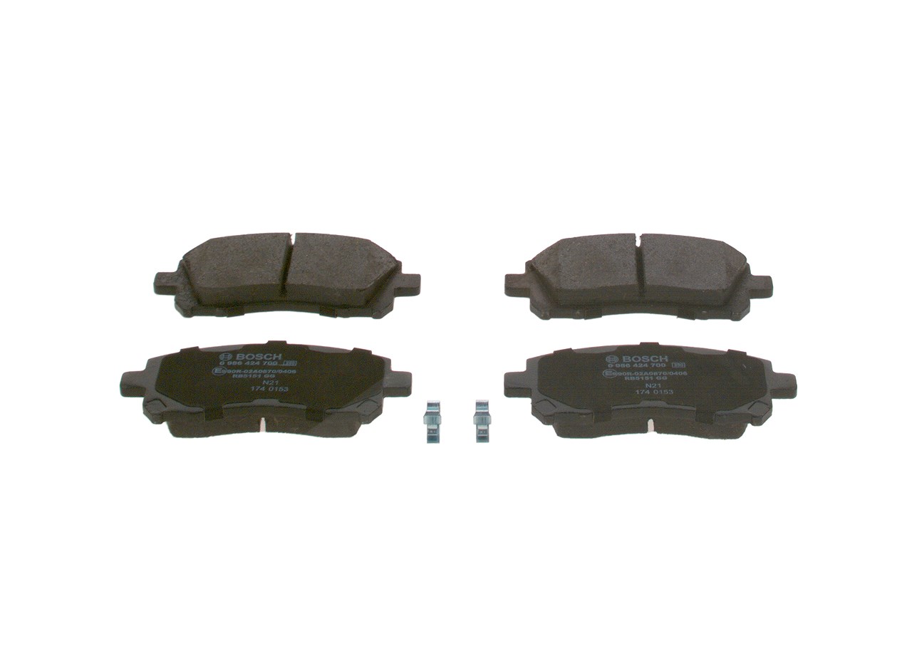 Bosch Bremsbelagsatz, Scheibenbremse [Hersteller-Nr. 0986424700] für Subaru