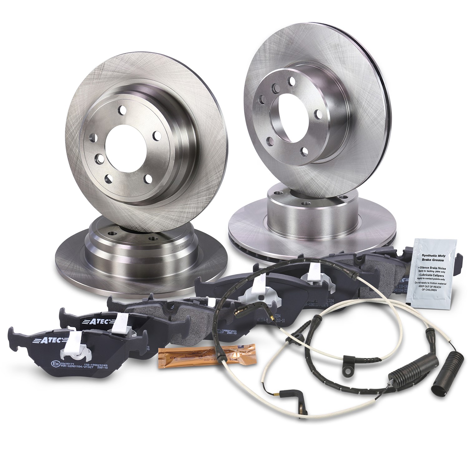 Bestprice Bremsscheiben + Bremsbeläge Vorne + Hinten [Hersteller-Nr. 10603980] für BMW