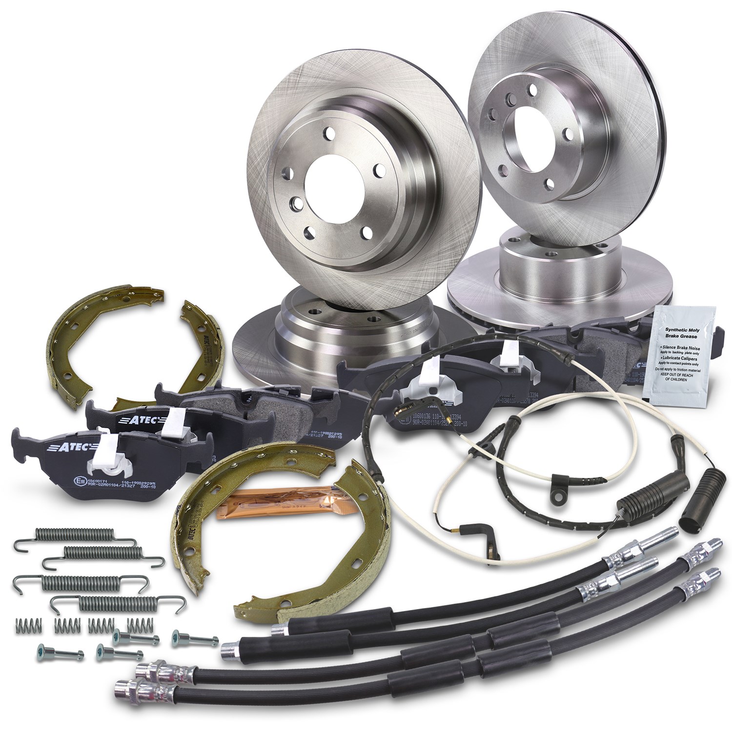 Bestprice Komplettset Bremsscheiben+Bremsbeläge Vorne+Hinten [Hersteller-Nr. 10604145] für BMW