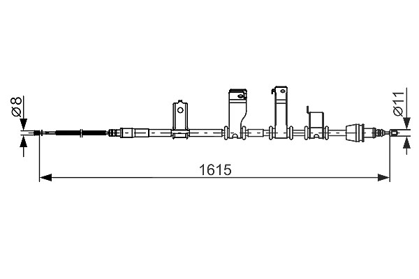 Bosch Seilzug, Feststellbremse [Hersteller-Nr. 1987482349] für Hyundai