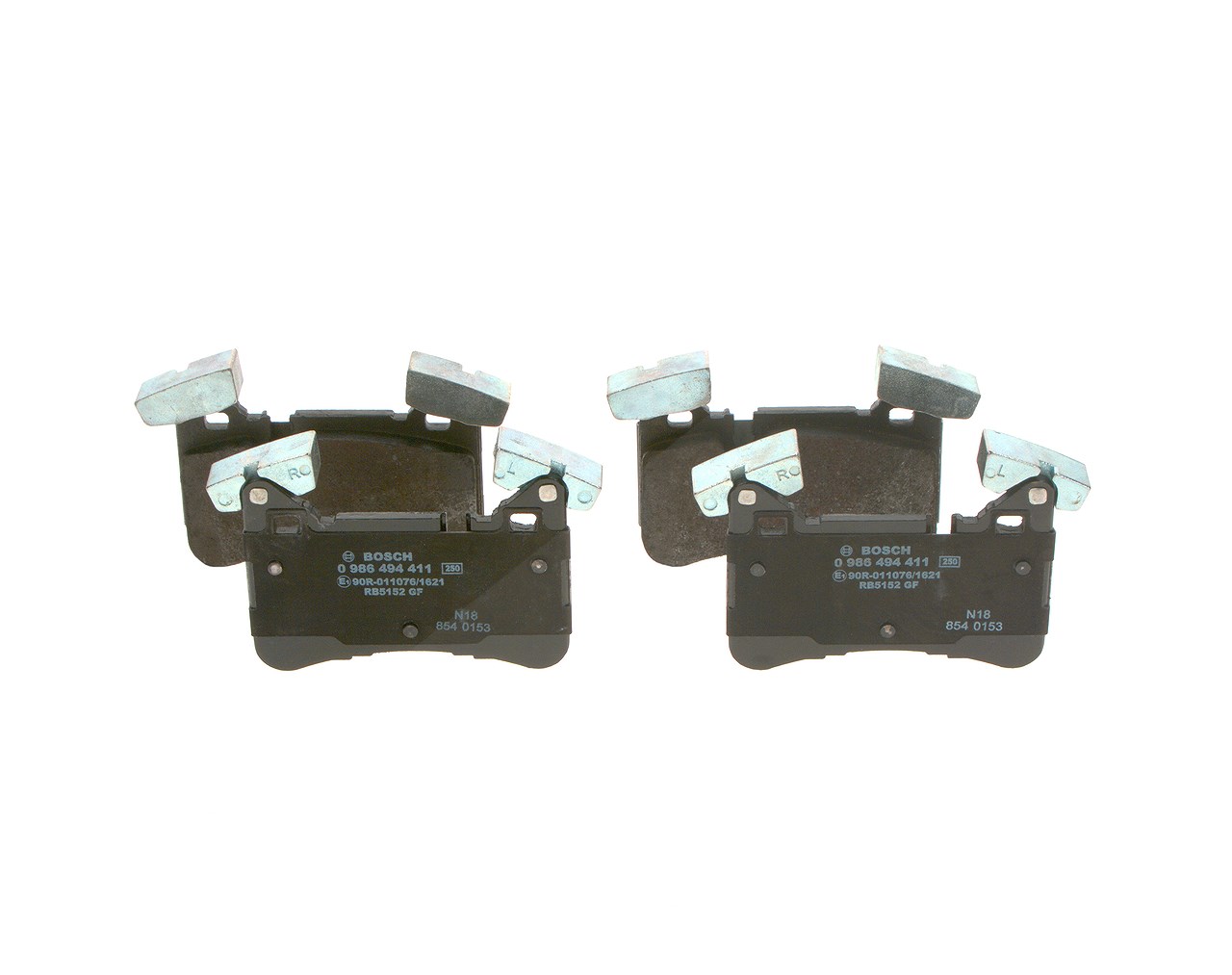 Bosch Bremsbelagsatz, Scheibenbremse [Hersteller-Nr. 0986494411] für Mercedes-Benz