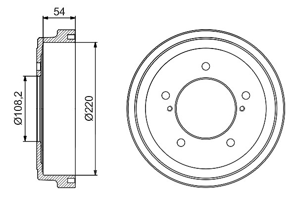 Bosch 1x Bremstrommel [Hersteller-Nr. 0986477213] für Suzuki