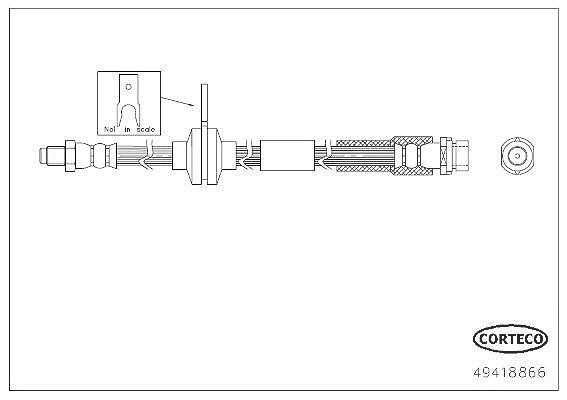 Corteco Bremsschlauch [Hersteller-Nr. 49418866] für Ford