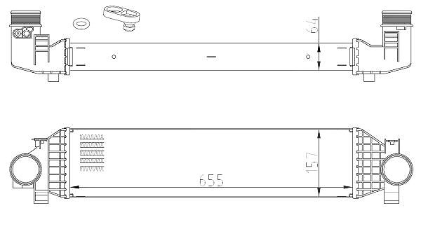 Nrf Ladeluftkühler [Hersteller-Nr. 309068] für Ford
