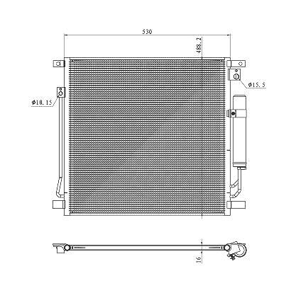 Nrf Kondensator, Klimaanlage [Hersteller-Nr. 350502] für Mitsubishi, Fiat