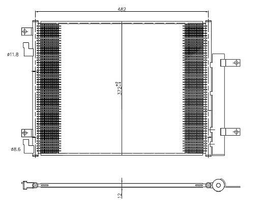 Nrf Kondensator, Klimaanlage [Hersteller-Nr. 350506] für Opel, Vauxhall