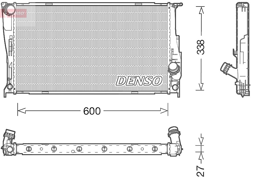 Denso Kühler, Motorkühlung [Hersteller-Nr. DRM05003] für BMW