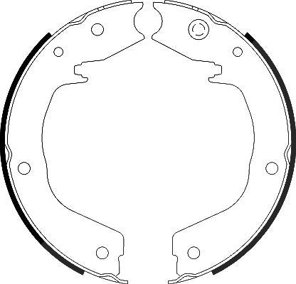 Hella Bremsbackensatz, Feststellbremse [Hersteller-Nr. 8DA355050-701] für Mitsubishi