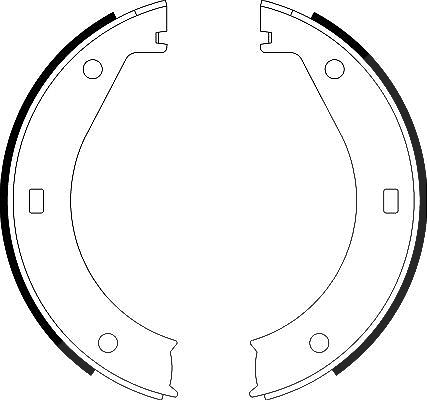 Hella Bremsbackensatz, Feststellbremse [Hersteller-Nr. 8DA355050-311] für Wiesmann, Alpina, BMW