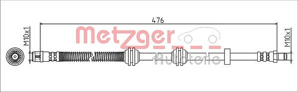 Metzger Autoteile Bremsschlauch [Hersteller-Nr. 4111788] für Mercedes-Benz