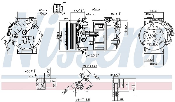 Nissens Kompressor, Klimaanlage [Hersteller-Nr. 890210] für Ds, Citroën, Renault, Peugeot