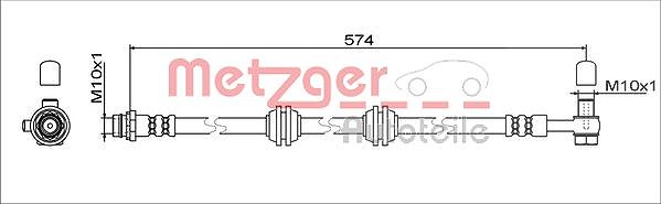 Metzger Autoteile Bremsschlauch [Hersteller-Nr. 4111755] für Land Rover