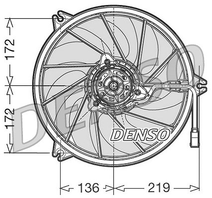 Denso Lüfter, Motorkühlung [Hersteller-Nr. DER21010] für Peugeot