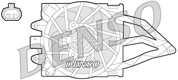 Denso Lüfter, Motorkühlung [Hersteller-Nr. DER09057] für Fiat