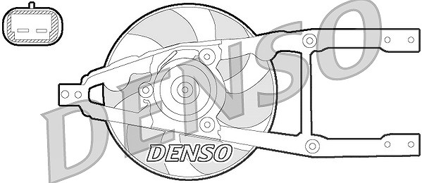 Denso Lüfter, Motorkühlung [Hersteller-Nr. DER09055] für Fiat