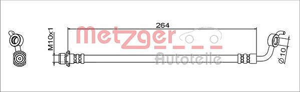 Metzger Autoteile Bremsschlauch [Hersteller-Nr. 4111660] für Toyota