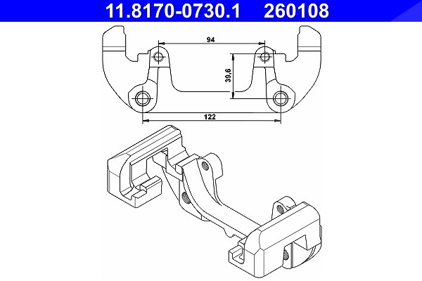 Ate Halter, Bremssattel [Hersteller-Nr. 11.8170-0730.1] für BMW