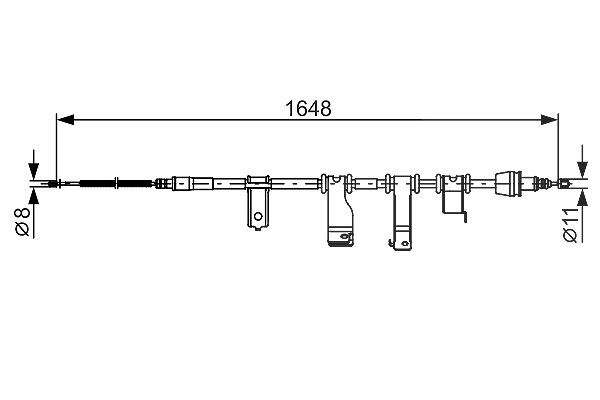 Bosch Seilzug, Feststellbremse [Hersteller-Nr. 1987482350] für Hyundai