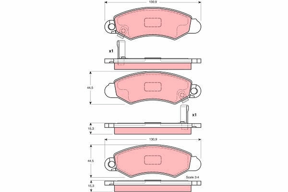 Trw Bremsbelagsatz, Scheibenbremse [Hersteller-Nr. GDB3215] für Subaru, Suzuki