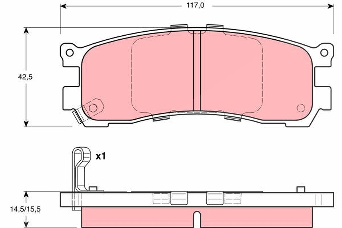 Trw Bremsbelagsatz, Scheibenbremse [Hersteller-Nr. GDB3179] für Mazda