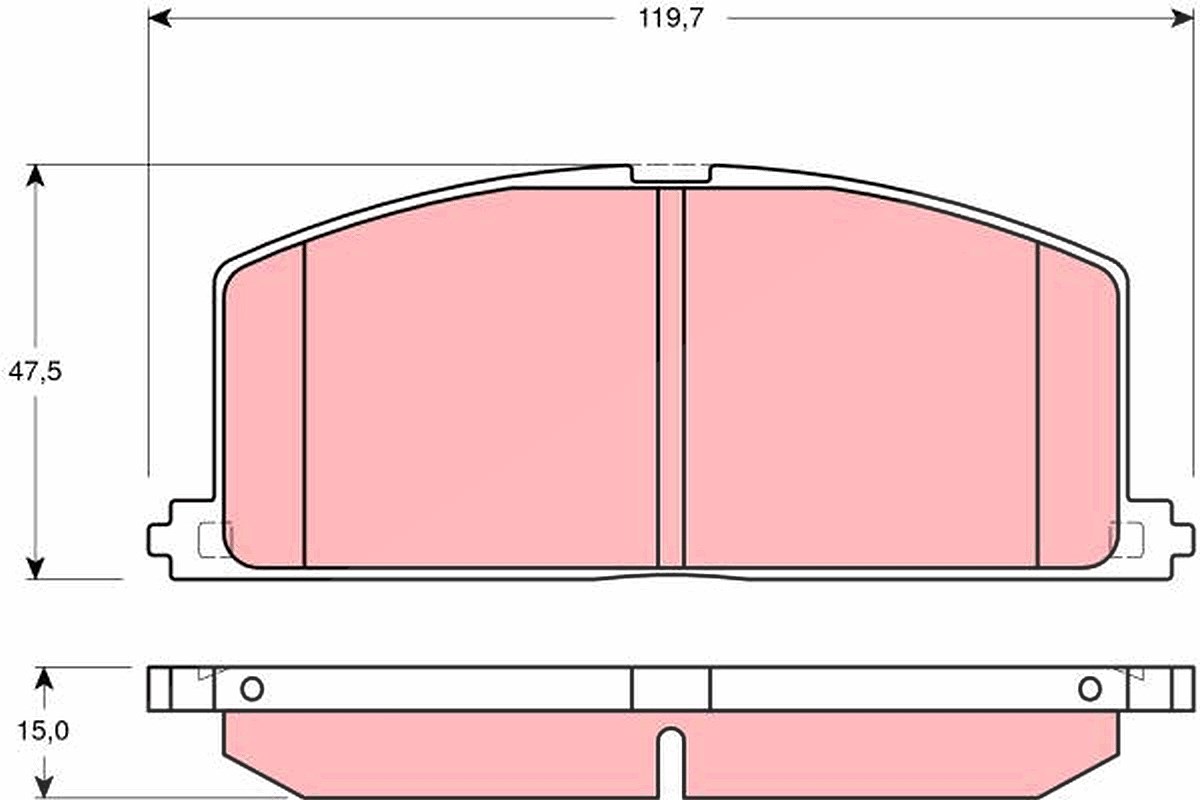Trw Bremsbelagsatz, Scheibenbremse [Hersteller-Nr. GDB3184] für Toyota
