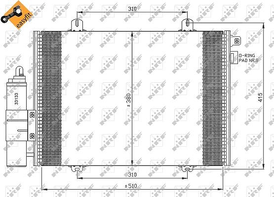 Nrf Kondensator 500 x 380 x 20 mm [Hersteller-Nr. 35379] für Renault