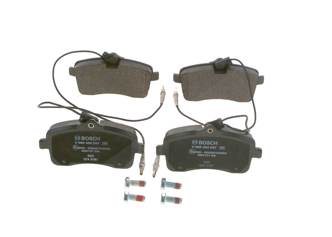 Bosch Bremsbelagsatz, Scheibenbremse [Hersteller-Nr. 0986494097] für Peugeot