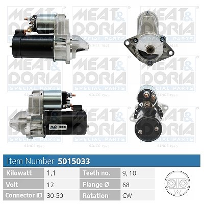 Meat & Doria Starter [Hersteller-Nr. 5015033] für Chevrolet, Opel, Daewoo