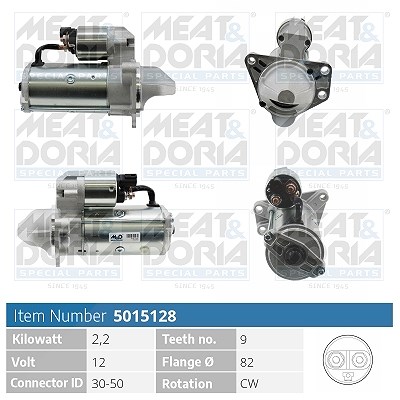 Meat & Doria Starter [Hersteller-Nr. 5015128] für Opel, Vauxhall, Chevrolet