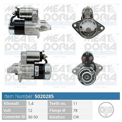 Meat & Doria Starter [Hersteller-Nr. 5020285] für Vauxhall, Opel