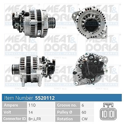 Meat & Doria Generator [Hersteller-Nr. 5520112] für Vauxhall, Opel