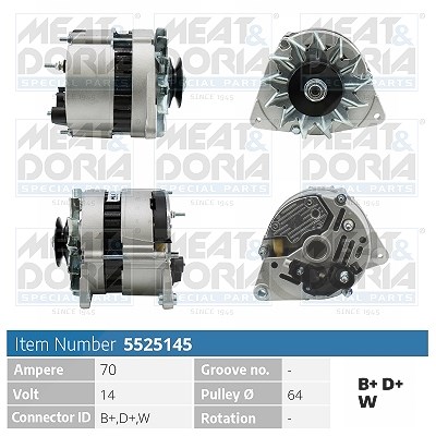 Meat & Doria Generator [Hersteller-Nr. 5525145] für Land Rover, Ford, Mg