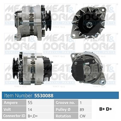 Meat & Doria Generator [Hersteller-Nr. 5530088] für Alfa Romeo, Seat, Iveco, Fiat, Citroën