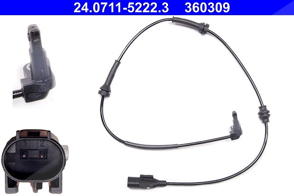 Ate Sensor, Raddrehzahl [Hersteller-Nr. 24.0711-5222.3] für Fiat