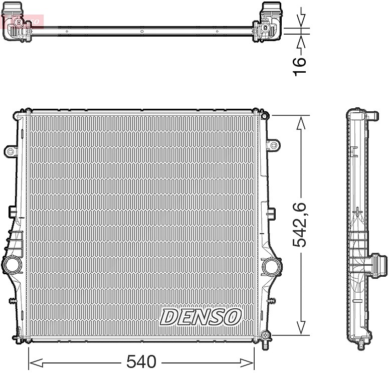 Denso Kühler, Motorkühlung [Hersteller-Nr. DRM01008] für Alfa Romeo
