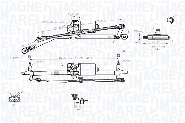 Magneti Marelli Scheibenreinigungsanlage [Hersteller-Nr. 064012001011] für Fiat