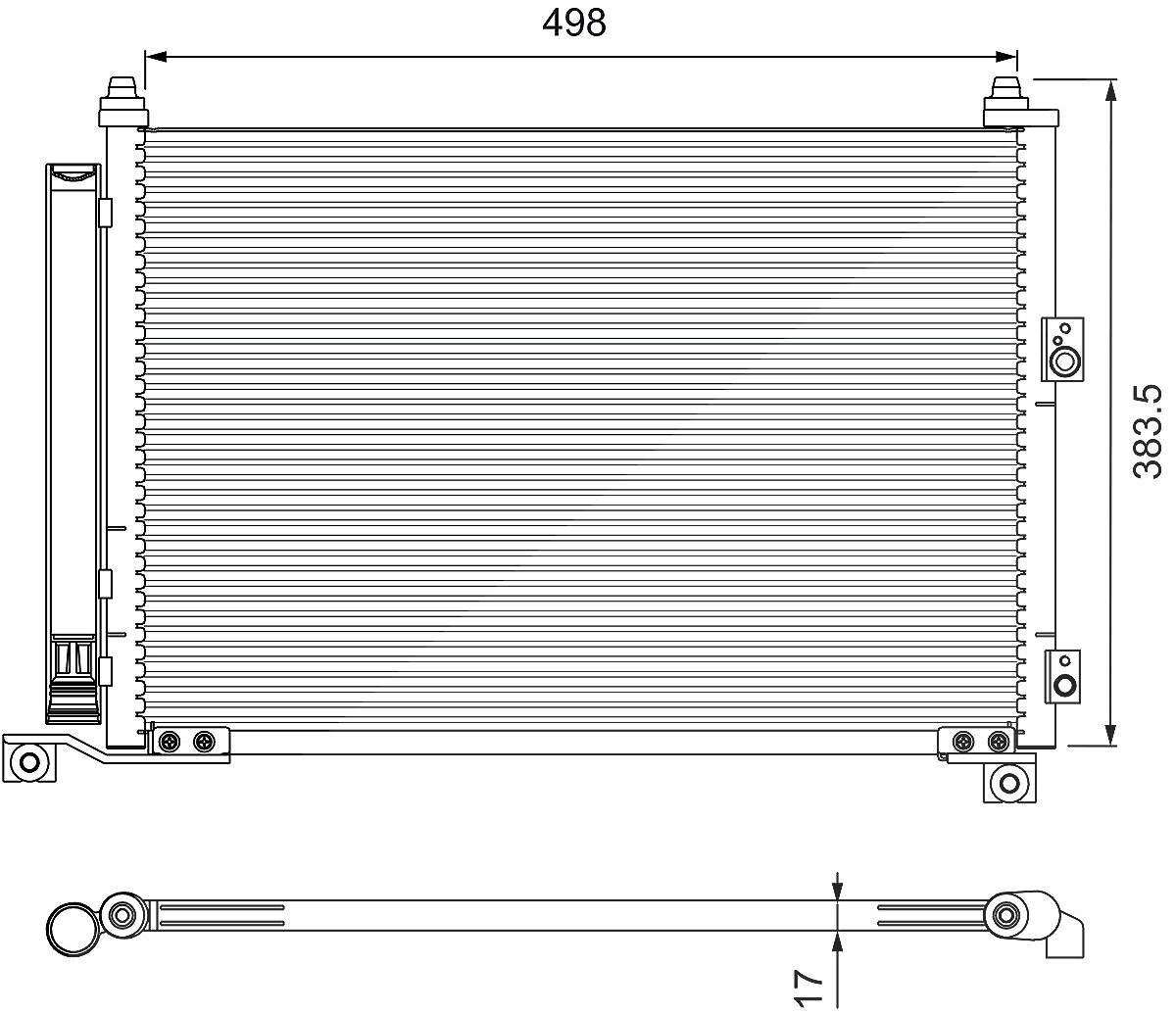 Valeo Kondensator, Klimaanlage [Hersteller-Nr. 814403] für Ford, Mazda