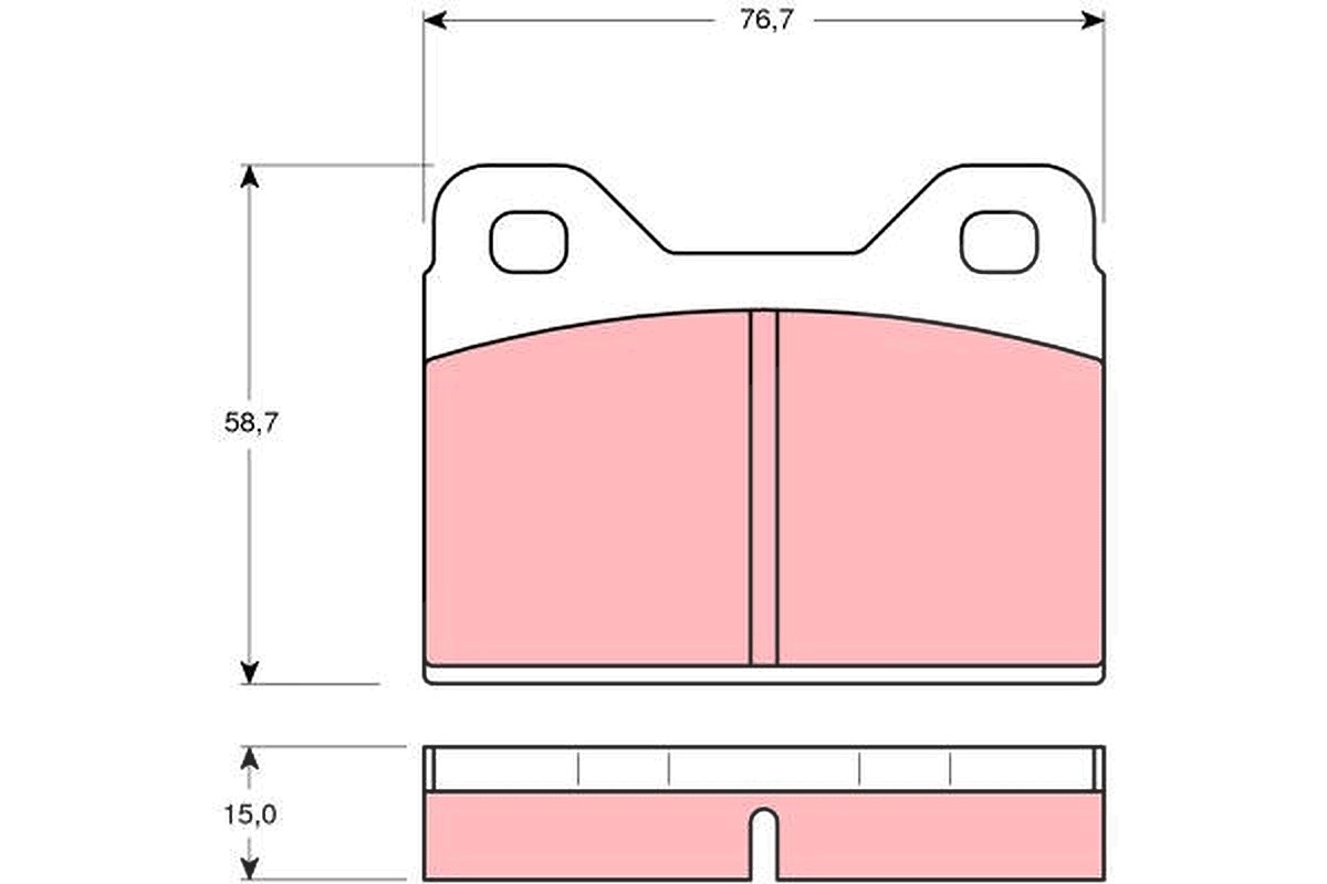 Trw Bremsbelagsatz, Scheibenbremse [Hersteller-Nr. GDB112] für Ferrari, VW, Audi, BMW