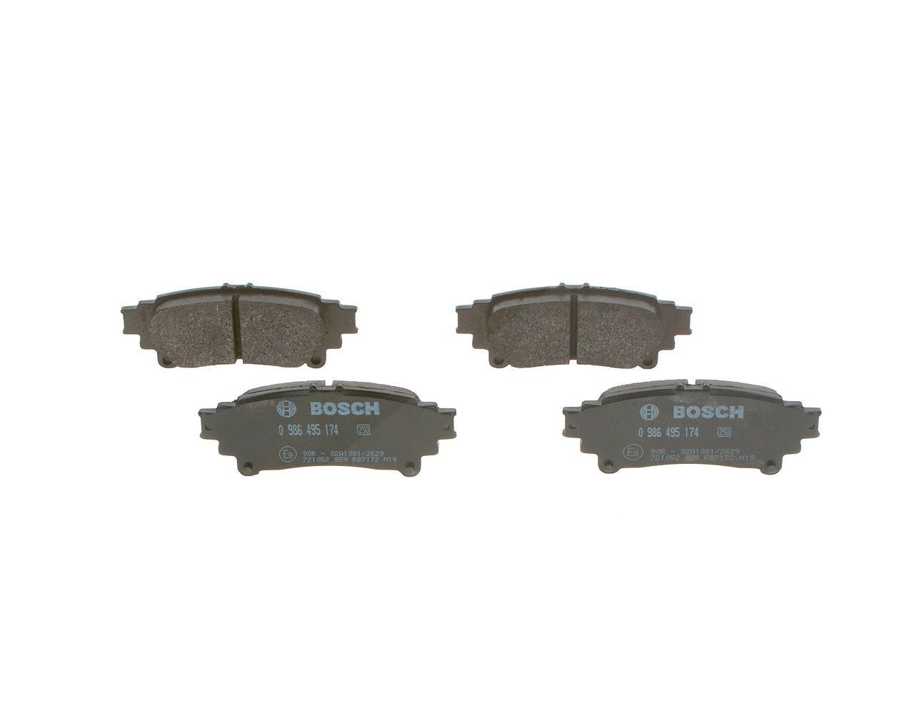 Bosch Bremsbelagsatz, Scheibenbremse [Hersteller-Nr. 0986495174] für Lexus, Toyota