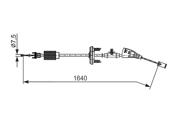 Bosch Seilzug, Feststellbremse [Hersteller-Nr. 1987482798] für Peugeot