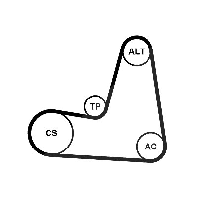 Continental Ctam Keilrippenriemensatz [Hersteller-Nr. 6PK1130K2] für Lada, Dacia, Renault, Nissan