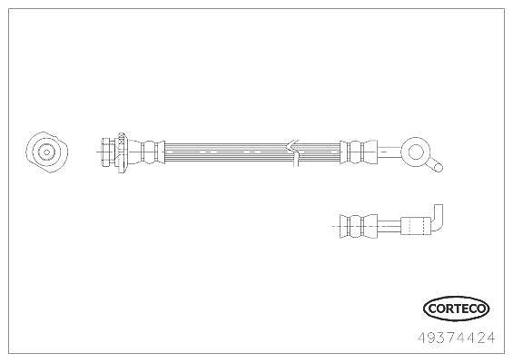 Corteco Bremsschlauch ERSTAUSRÜSTERQUALITÄT [Hersteller-Nr. 49374424] für Nissan
