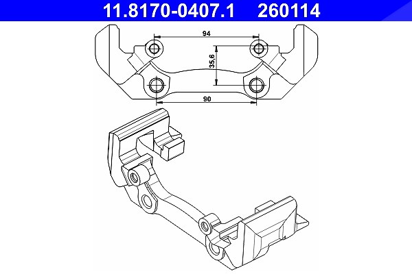 Ate Halter, Bremssattel [Hersteller-Nr. 11.8170-0407.1] für Mercedes-Benz