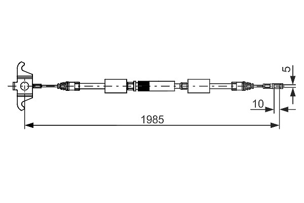 Bosch Seilzug, Feststellbremse [Hersteller-Nr. 1987482128] für Volvo
